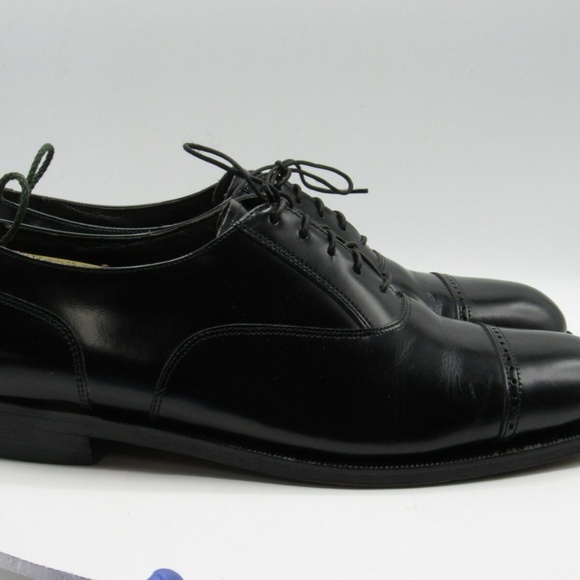 Florsheim Size 10 M Black Oxfords Mens C3A B9